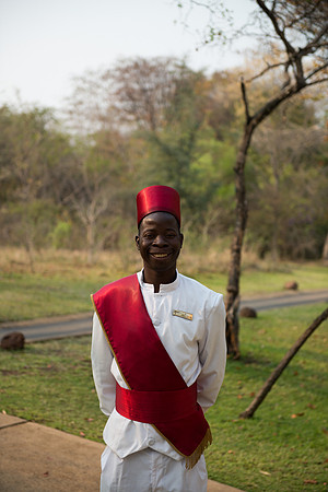 Butler at the Royal Livingstone Hotel - Livingstone, Zambia